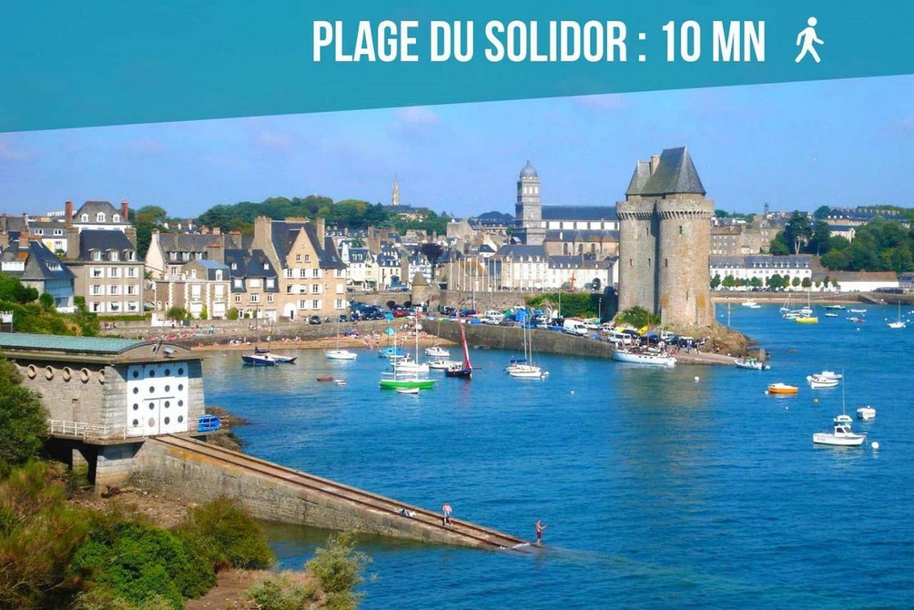 Logement Entier Saint Malo Vue Mer, Proche Ferry, Commerces Et Plage Solidor 50 M Eksteriør bilde